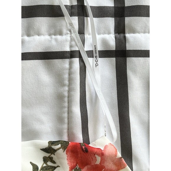 D.N.A. DNA Couture Chiffon Blouse Tank Sleeveless Floral Tie Fairy sz large - Picture 7 of 7